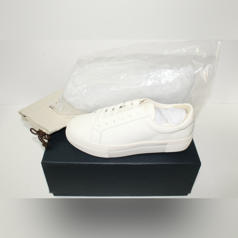 SELVIE White Vegan Leather Sneakers - Unisex Boutique | New in Box